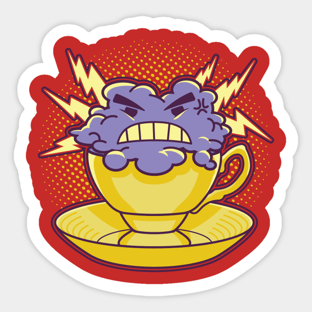 Storm in a Teacup Sticker by DCLawrenceUK